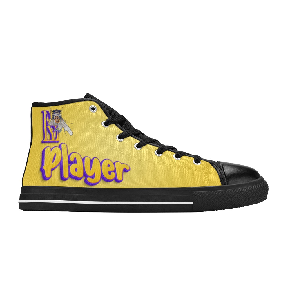 Player Collectable Fly Women's Classic High Top Canvas Shoes (Model 017)
