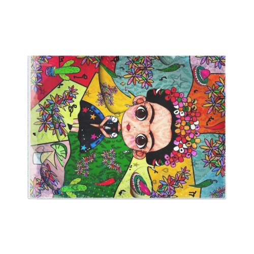 Frida Pop Art by Nico Bielow Area Rug7'x5'