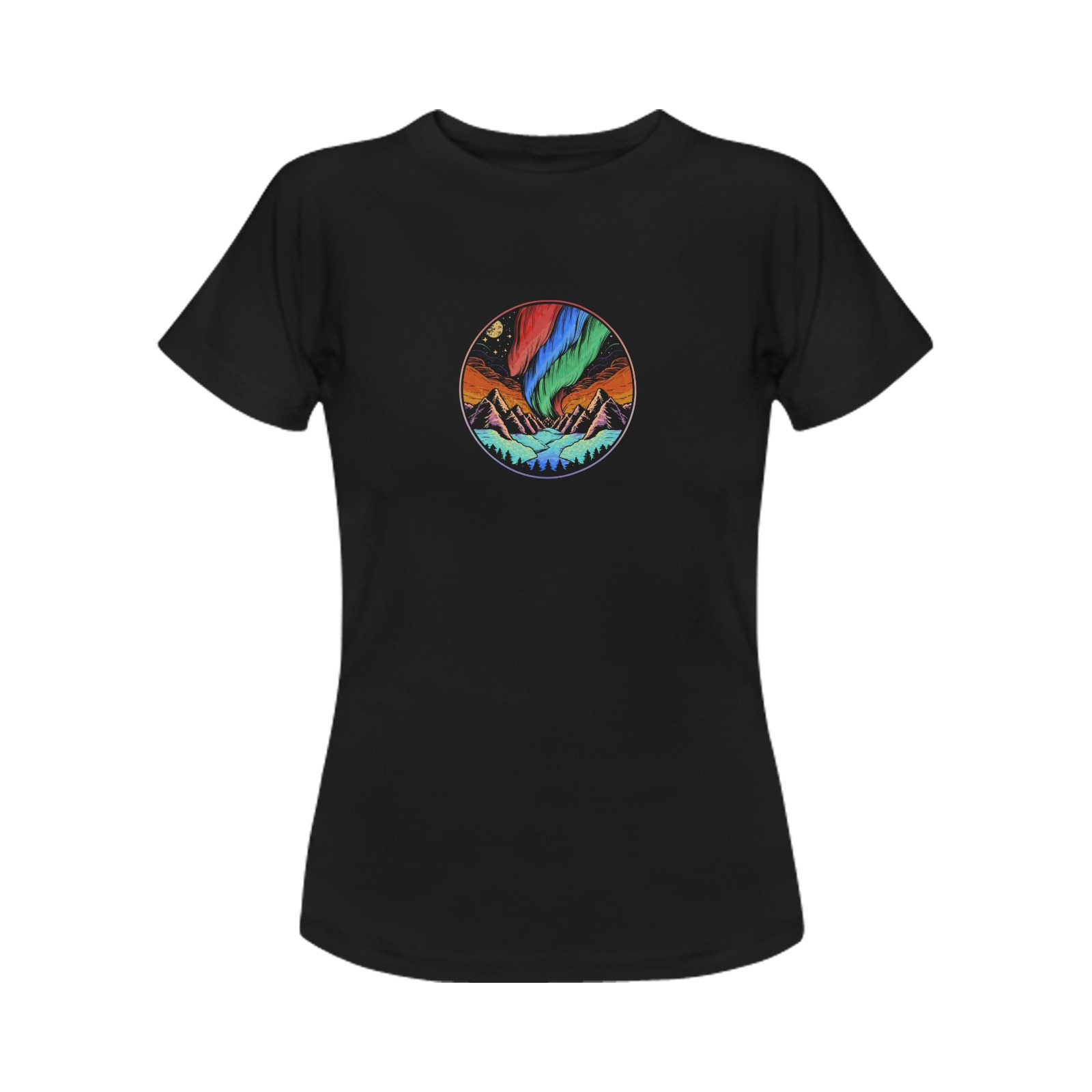 Northern Lights Women's T-Shirt in USA Size (Front Printing Only)