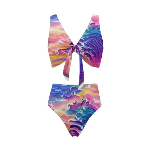 waves_TradingCard Chest Bowknot Bikini Swimsuit (Model S33)