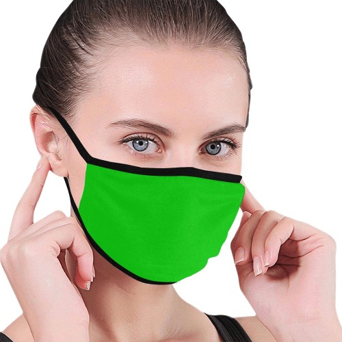 Merry Christmas Green Solid Color Mouth Mask