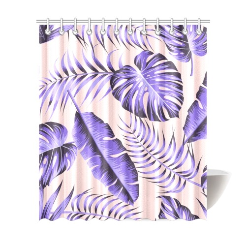 Lavender Tropical Shower Curtain 72"x84"