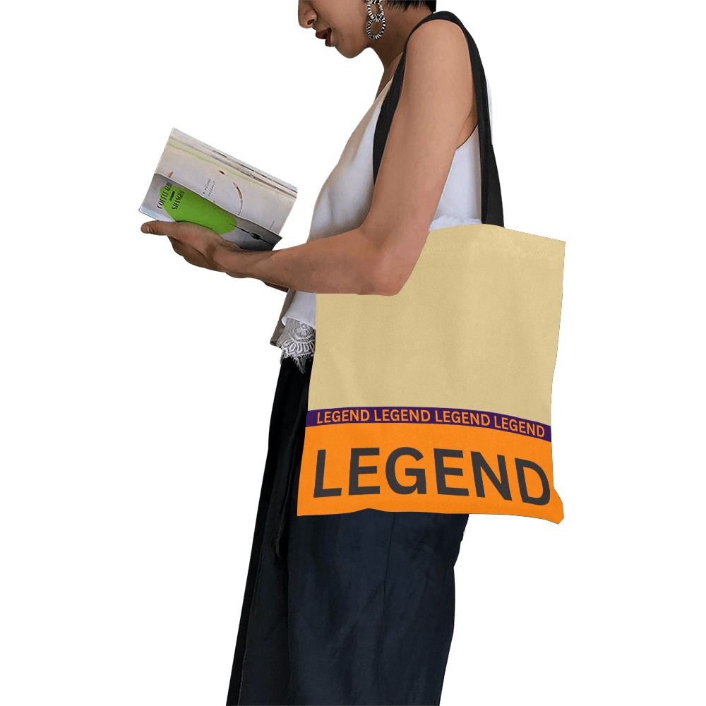 Legend Beige Tote All Over Print Canvas Tote Bag/Small (Model 1697)