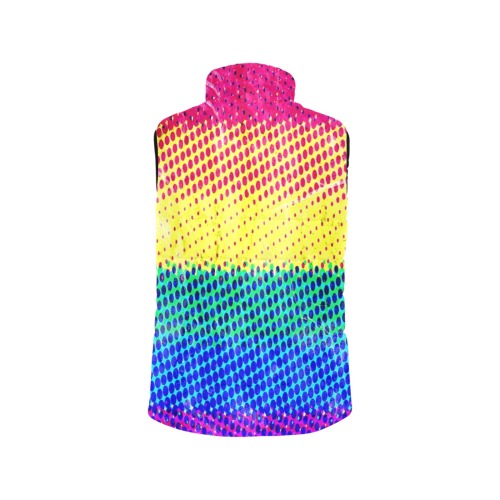 Rainbow Pride by Nico Bielow Women's Padded Vest Jacket (Model H44)