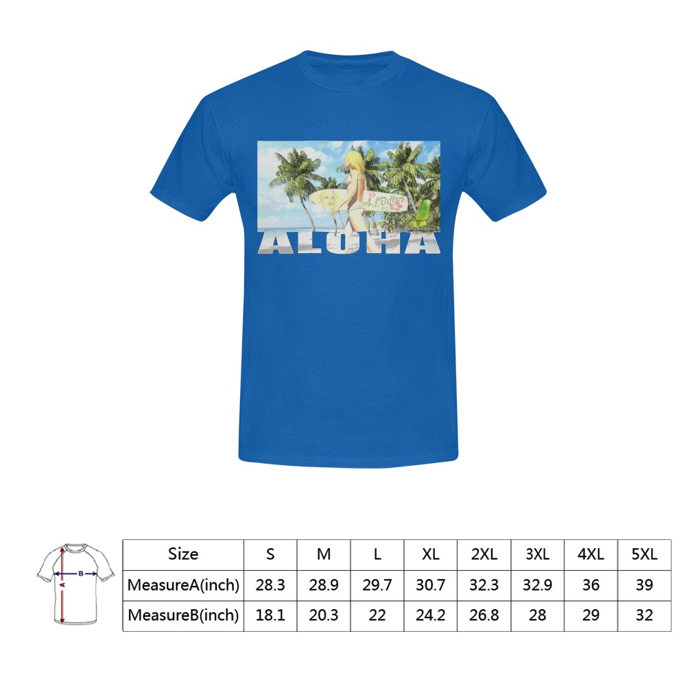 Aloha 01 Men's T-Shirt in USA Size (Front Printing Only)
