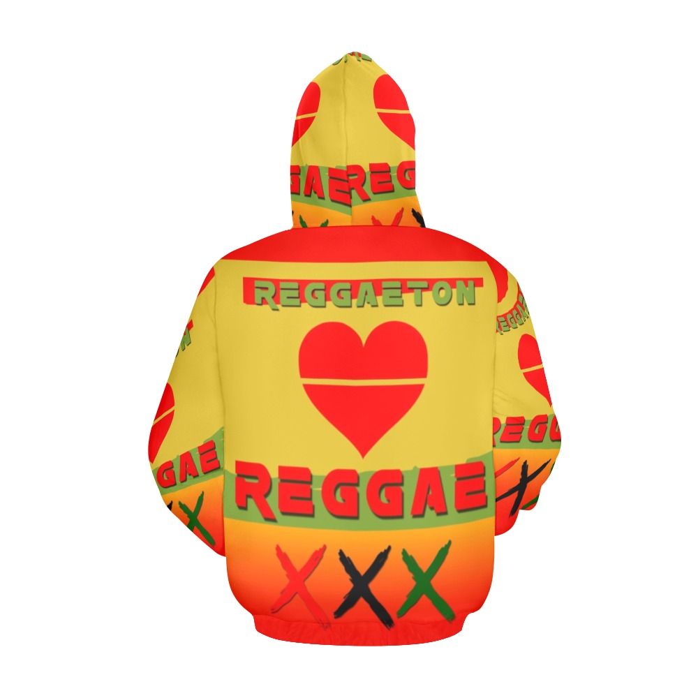 Reggaeton Love Reggae Hoodie 777 All Over Print Hoodie for Men (USA Size) (Model H13)
