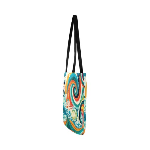 Colorful Ocean Waves Reusable Shopping Bag Model 1660 (Two sides)