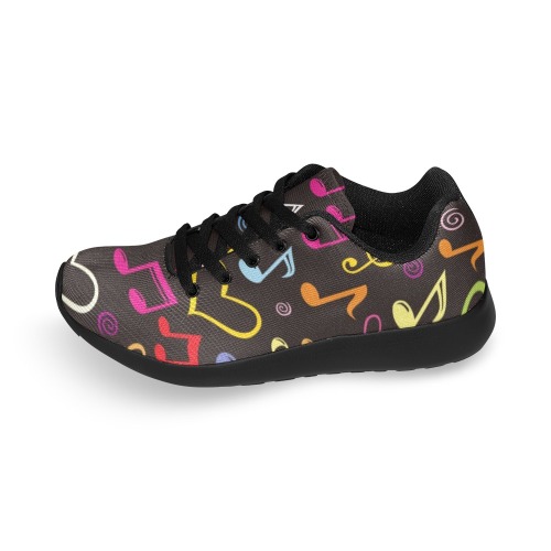 Musical notes with love Collection Kid's Running Shoes (Model 020)
