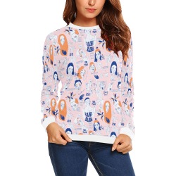 Feminine spirit All Over Print Crewneck Sweatshirt for Women (Model H18)