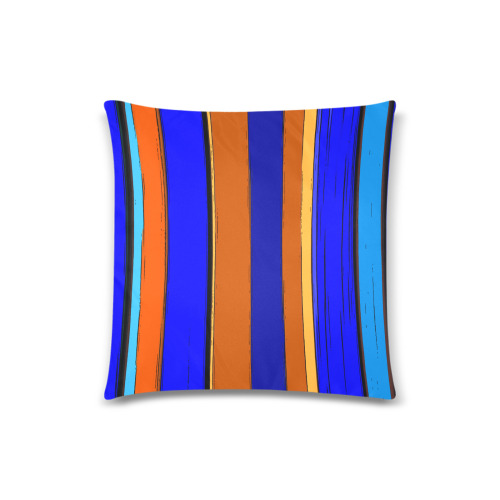 Abstract Blue And Orange 930 Custom Zippered Pillow Case 18"x18"(Twin Sides)