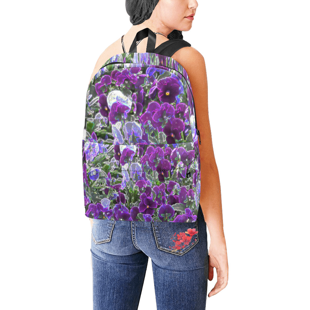Field Of Purple Flowers 8420 Unisex Classic Backpack (Model 1673)