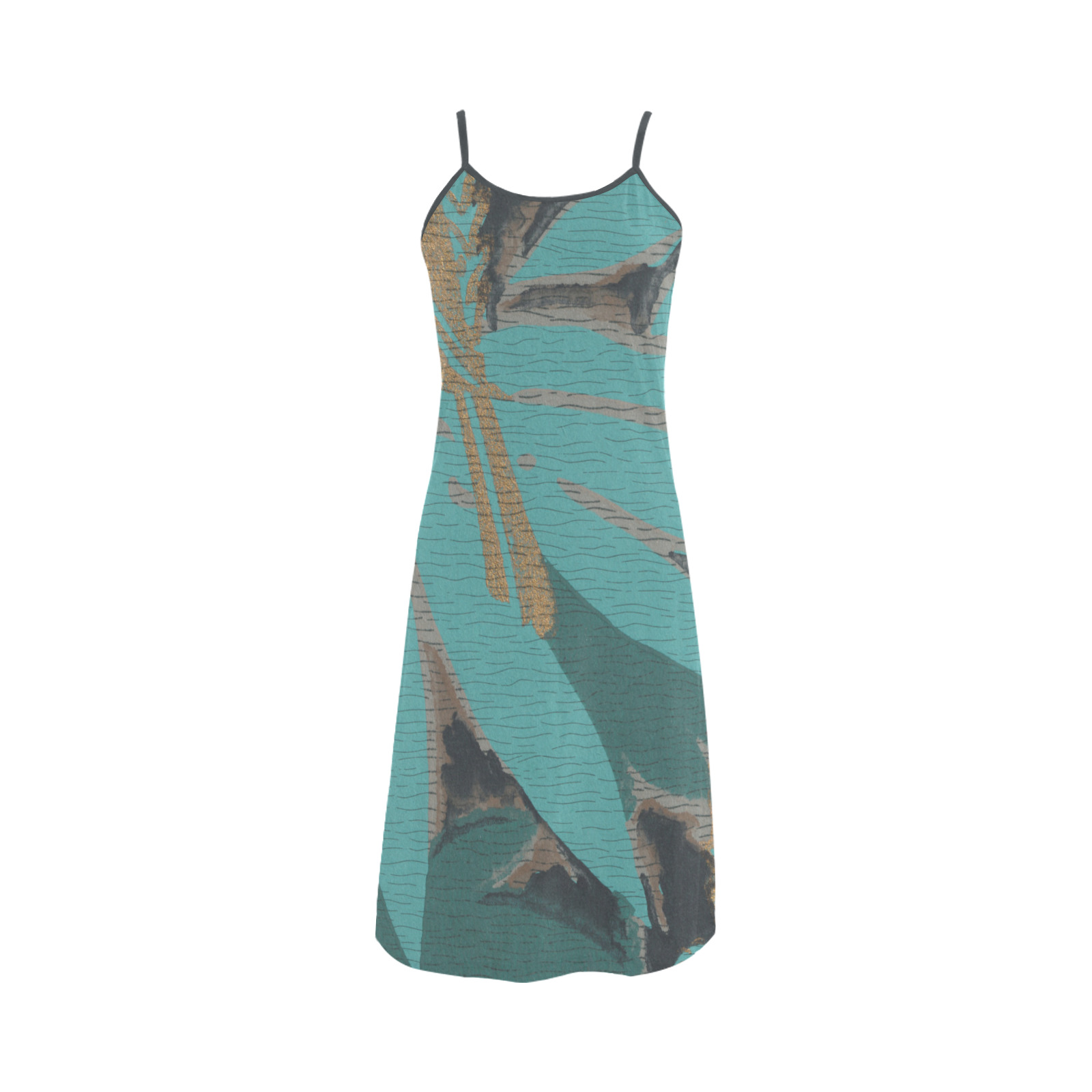 Hawaiiian Green Alcestis Slip Dress (Model D05)