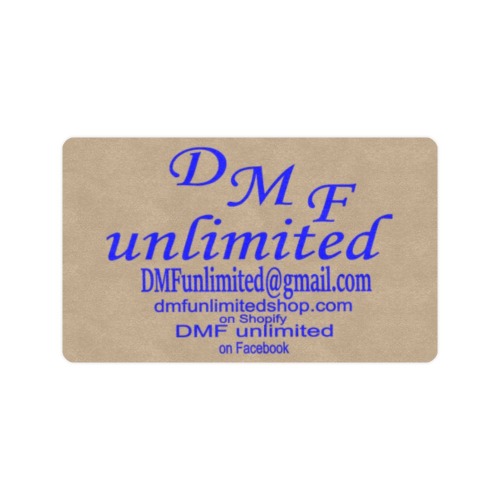 DMFunlimitedBizCard Doormat 30"x18" (Black Base)