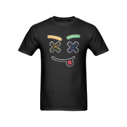 X Face DW Blk Tee Men's T-Shirt in USA Size (Front Printing Only)