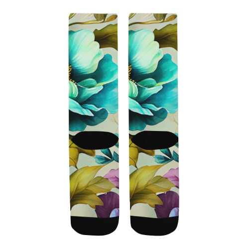 flowers botanic art (3) socks Men's Custom Socks