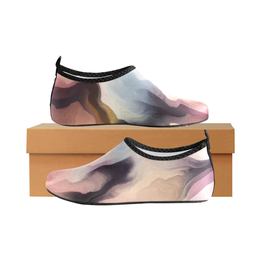 Digital liquid painting 23 Women's Slip-On Water Shoes (Model 056)