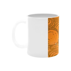 Anniversary Swirls Orange White Mug(11OZ)