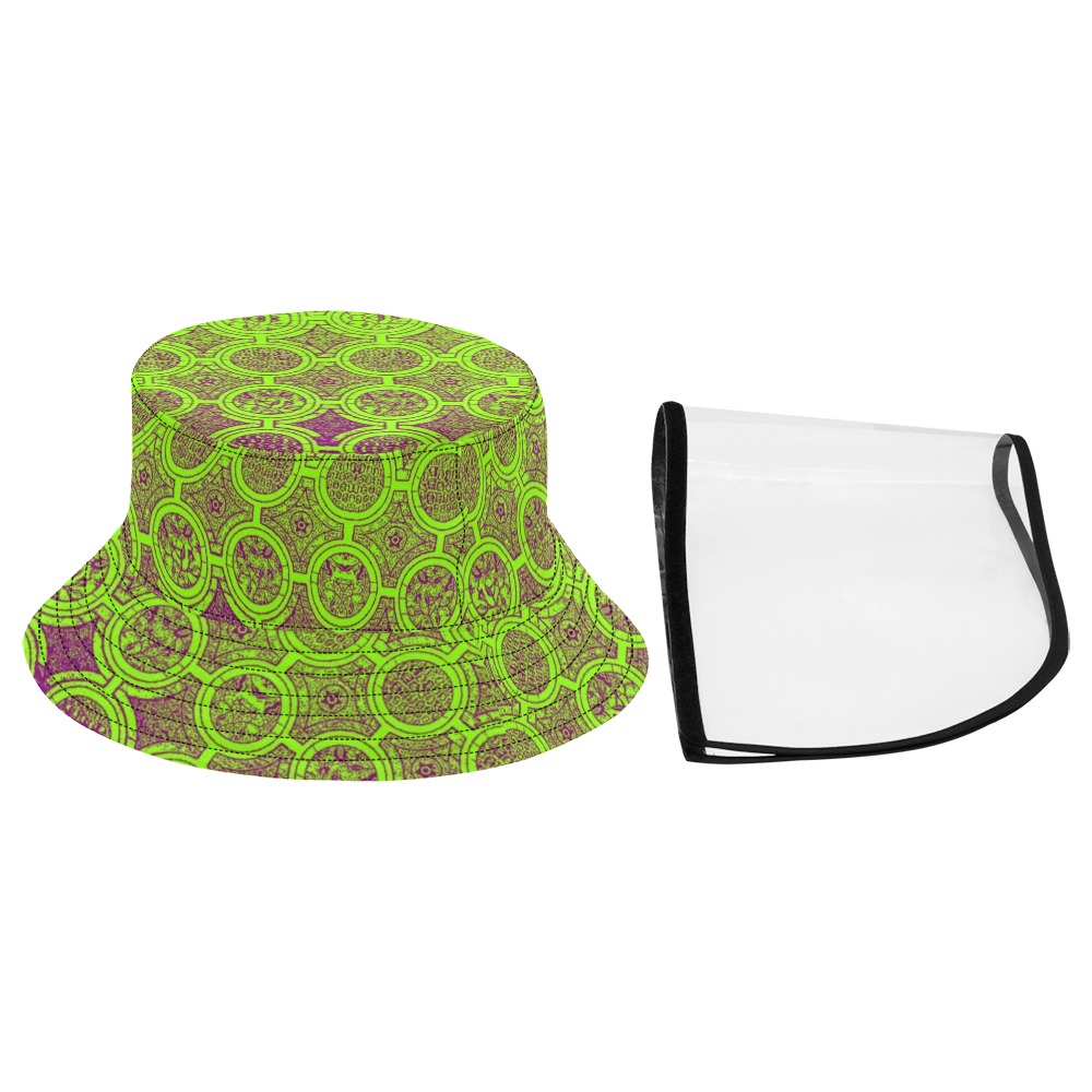 AFRICAN PRINT PATTERN 2 Men's Bucket Hat (Detachable Face Shield)