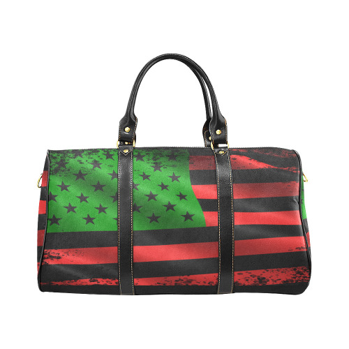 Afro flag New Waterproof Travel Bag/Small (Model 1639)