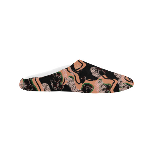 Modern Fashion Military Black Mamba Camouflage Women's Non-Slip Cotton Slippers (Model 0602)