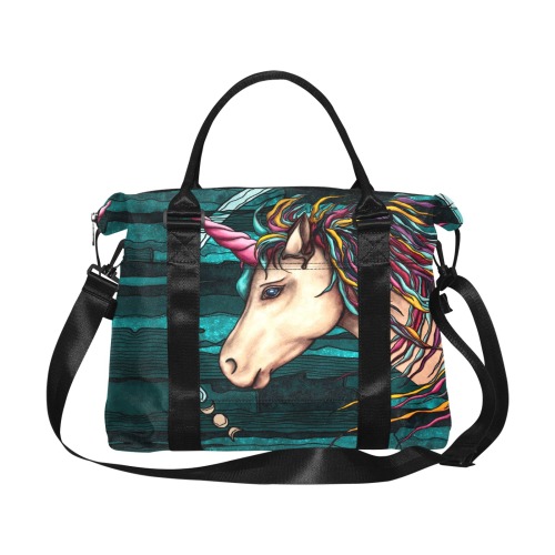 Rainbow unicorn Large Capacity Duffle Bag (Model 1715)