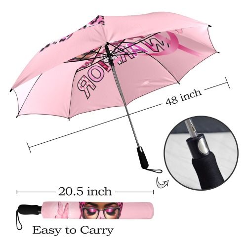 Breast Cancer Semi-Automatic Foldable Umbrella (Model U12)