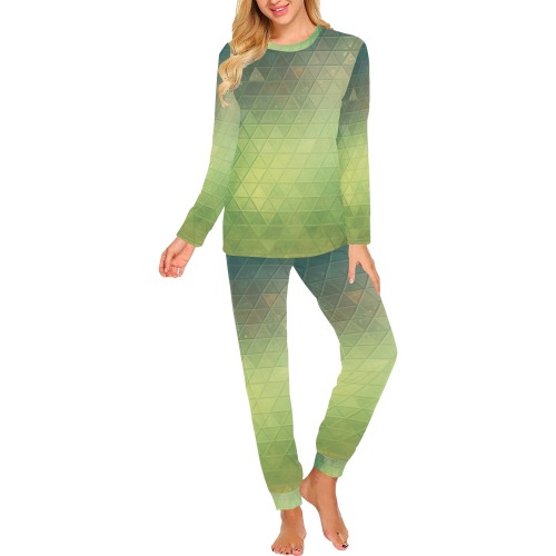 mosaic triangle 12 Women's All Over Print Pajama Set