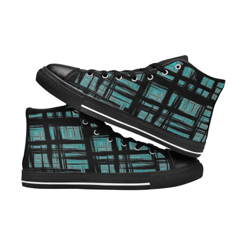 Contemporary Kids' High Top Canvas Shoes-4 Sides (Model 017)