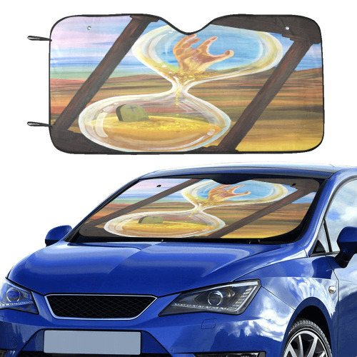 Out Of Time Car Sun Shade 55"x30"