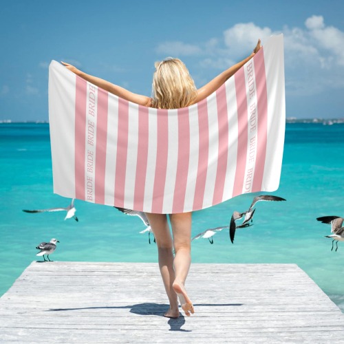 model with stripes and names in pink