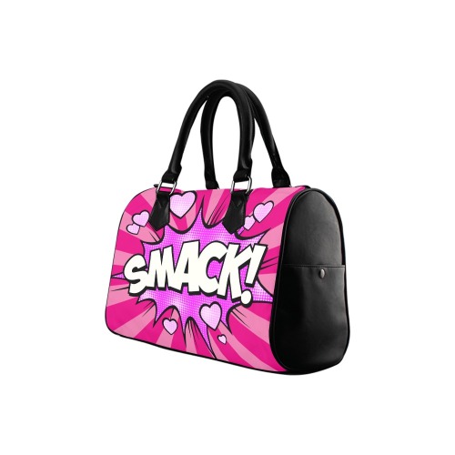 FD's Pop Art Collection- A Big Pink Smack! 53086 Boston Handbag (Model 1621)