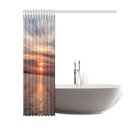 Pink Amber Sunset Collection Shower Curtain 60"x72"
