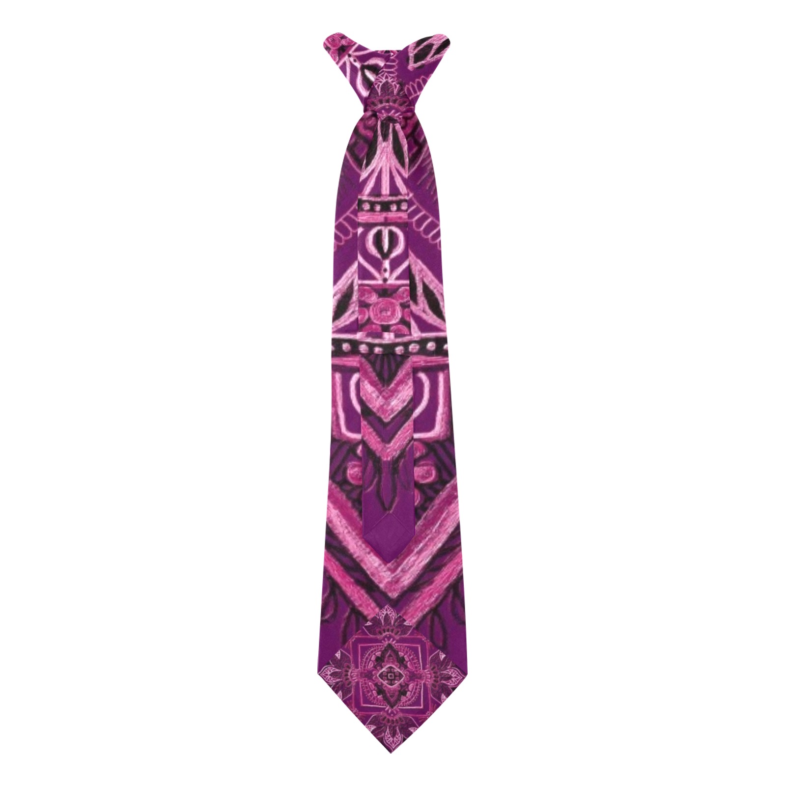 gamba purple Custom Peekaboo Tie with Hidden Picture