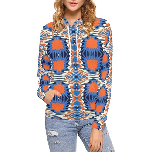 SummerTime All Over Print Hoodie for Women (USA Size) (Model H13)