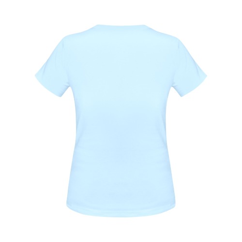 Franciscan Tau Cross Peace and Good  Blue Metallic Women's Classic T-Shirt (Model T17）