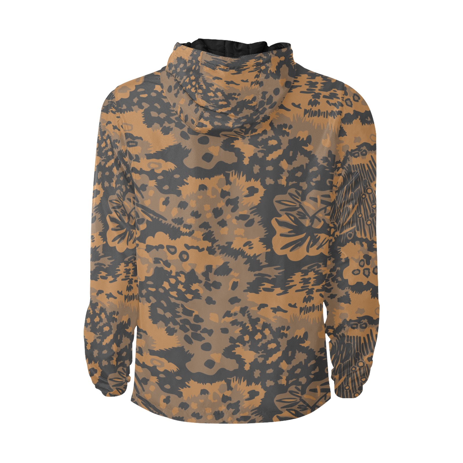 German WWII Palmenmuster Fall Camouflage All Over Print Quilted Windbreaker for Men (Model H35)