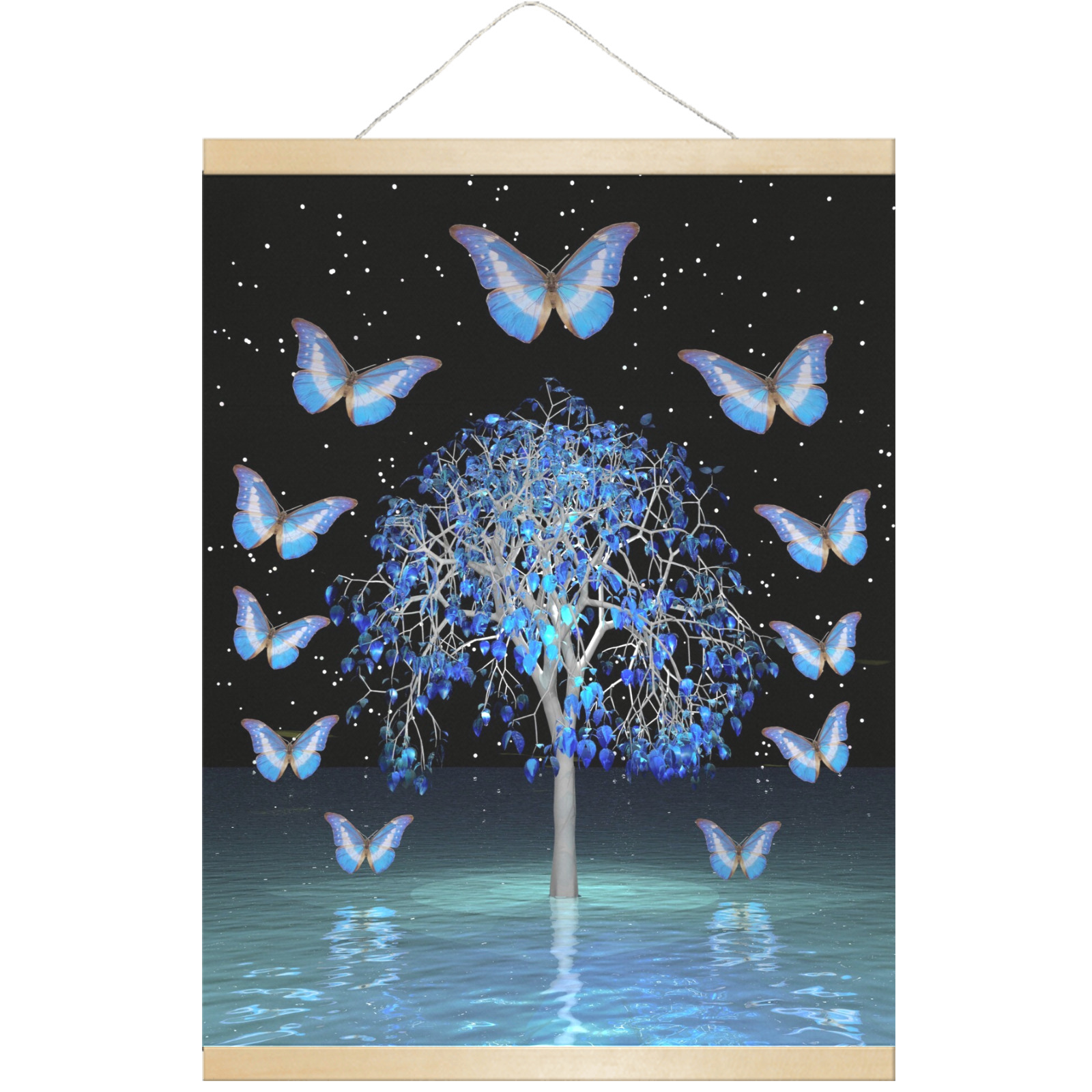 Butterfly Crystal Tree Hanging Poster 18"x24"