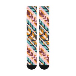 Linear tribe colorful Over-The-Calf Socks