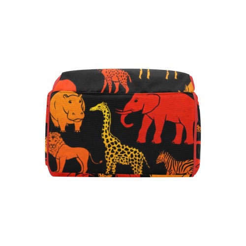 African Animals Diaper Bag Multi-Function Diaper Backpack/Diaper Bag (Model 1688)