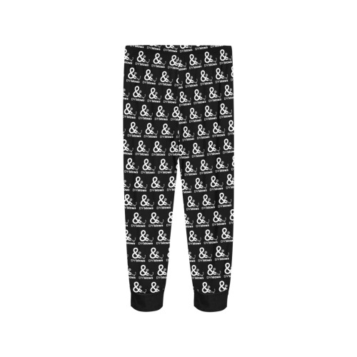 Black pants all over white logo Women's All Over Print Pajama Trousers