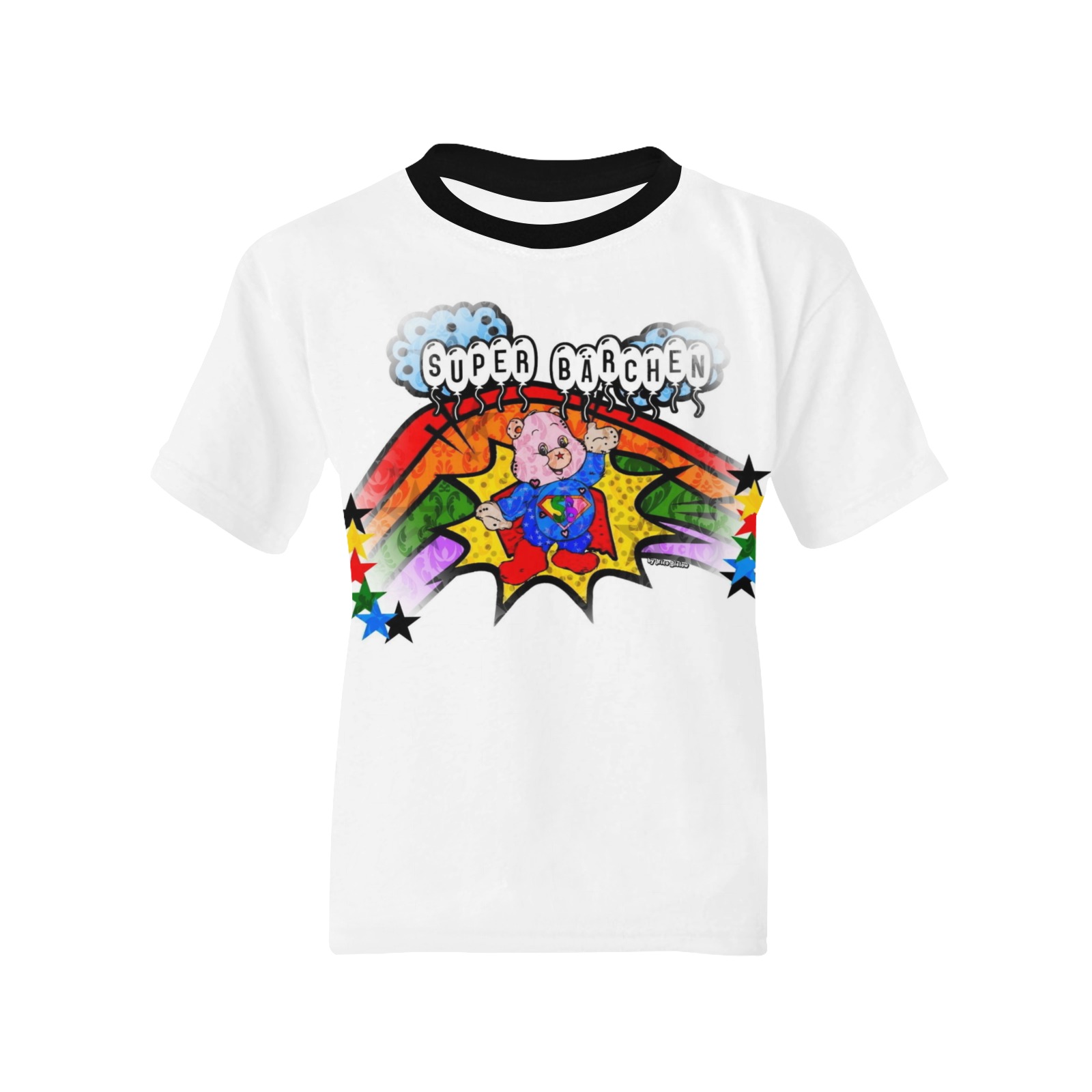 Super Bear by Nico Bielow Kids' All Over Print T-shirt (Model T65)