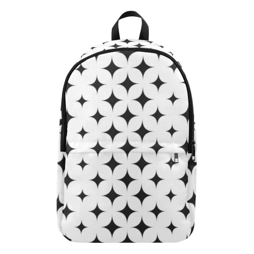 Black and White Fabric Backpack for Adult (Model 1659)