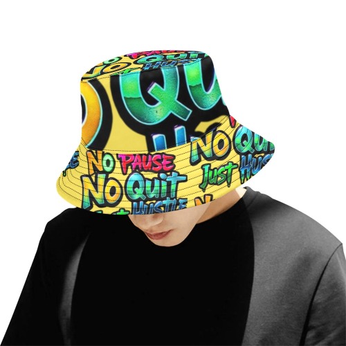 No Quit Bag/ yellow Bucket Hat