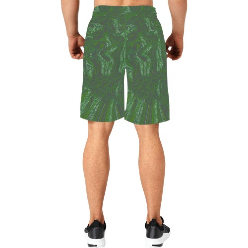 ocean storms green All Over Print Basketball Shorts