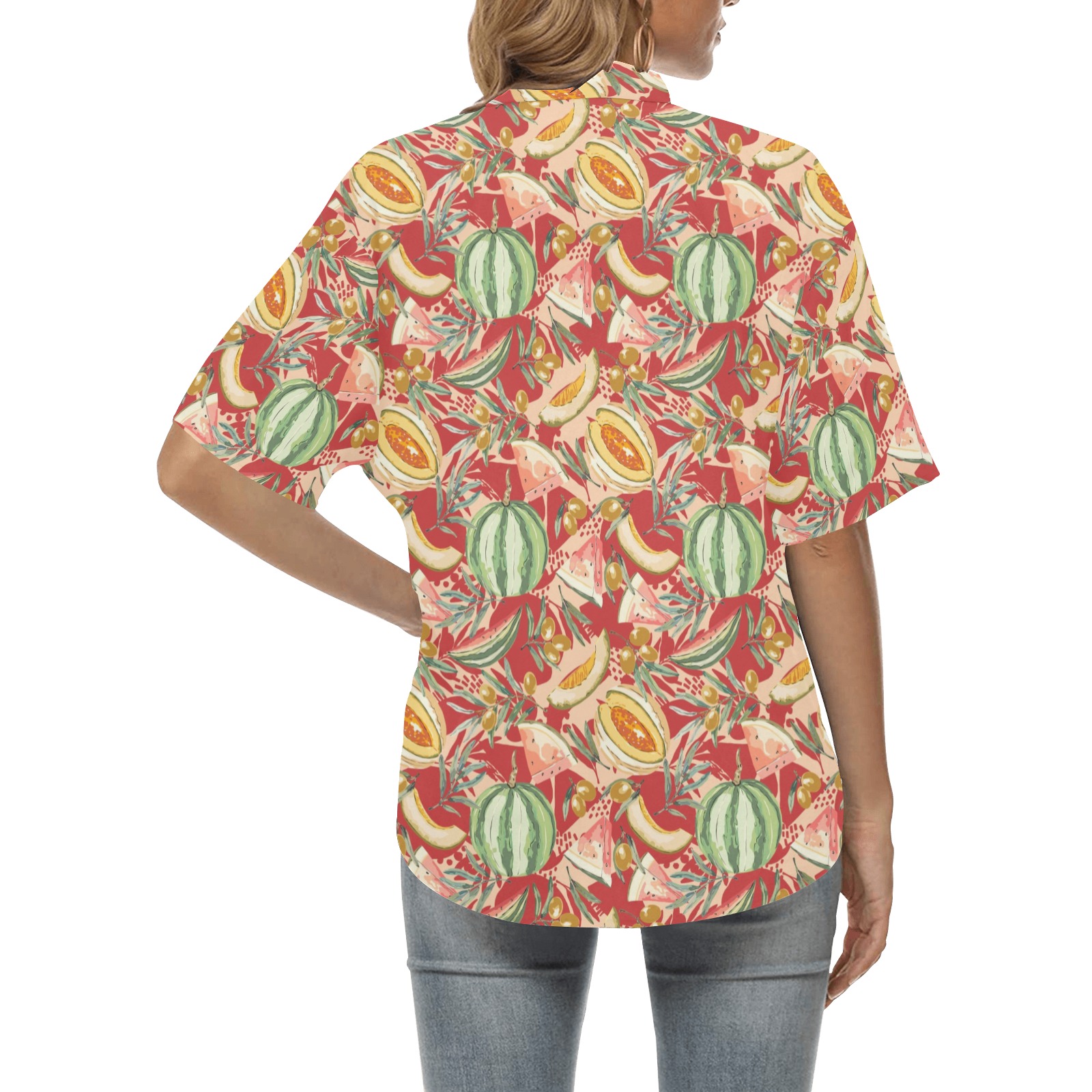 Succulent fruit nature All Over Print Hawaiian Shirt for Women (Model T58)
