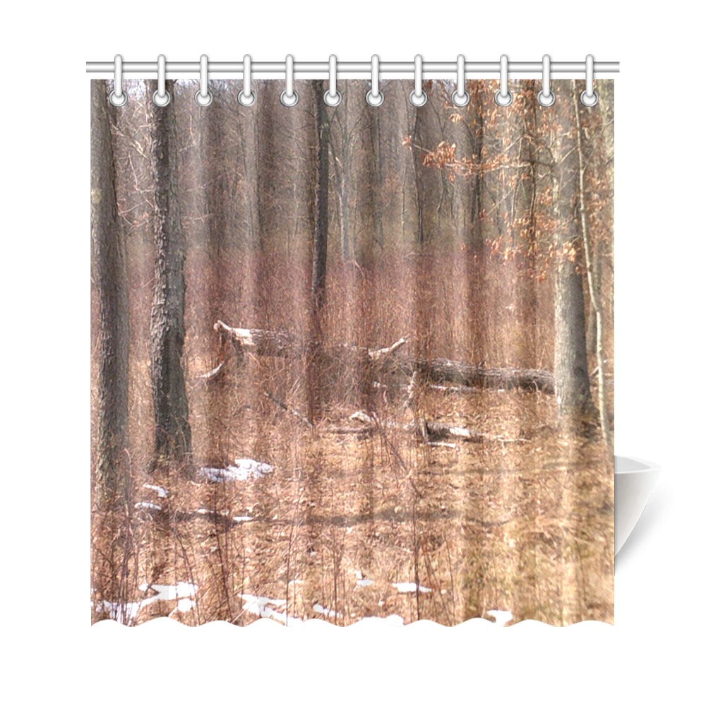 Falling tree in the woods Shower Curtain 69"x72"