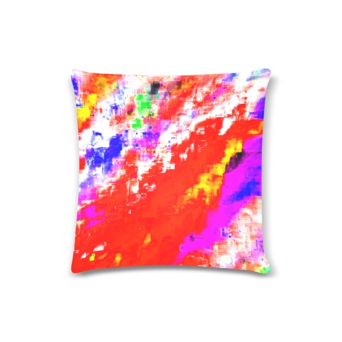 Glitchin' Red Custom Zippered Pillow Case 16"x16" (one side)