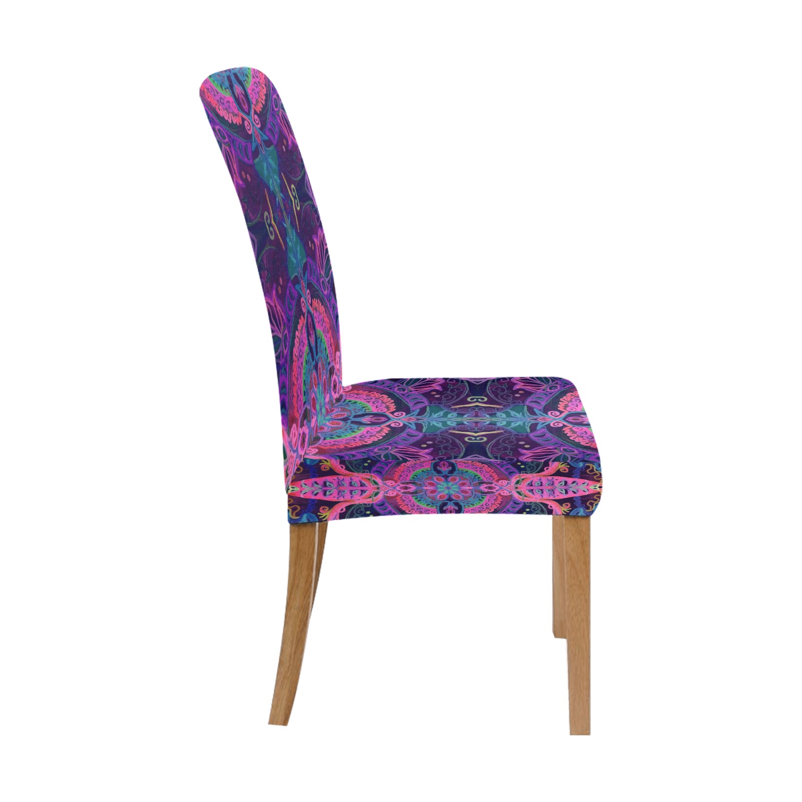 floralie-blue Removable Dining Chair Cover
