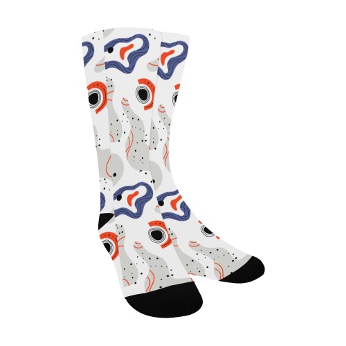 Elegant Abstract Mid Century Pattern Men's Custom Socks