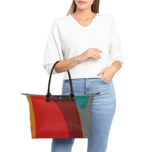 Colorful Abstract 118 Single-Shoulder Lady Handbag (Model 1714)